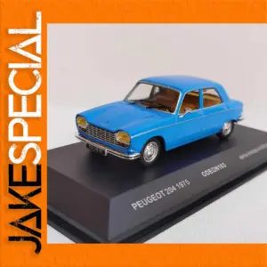 Vintage Blue 1975 Peugeot 204 Diecast Miniature