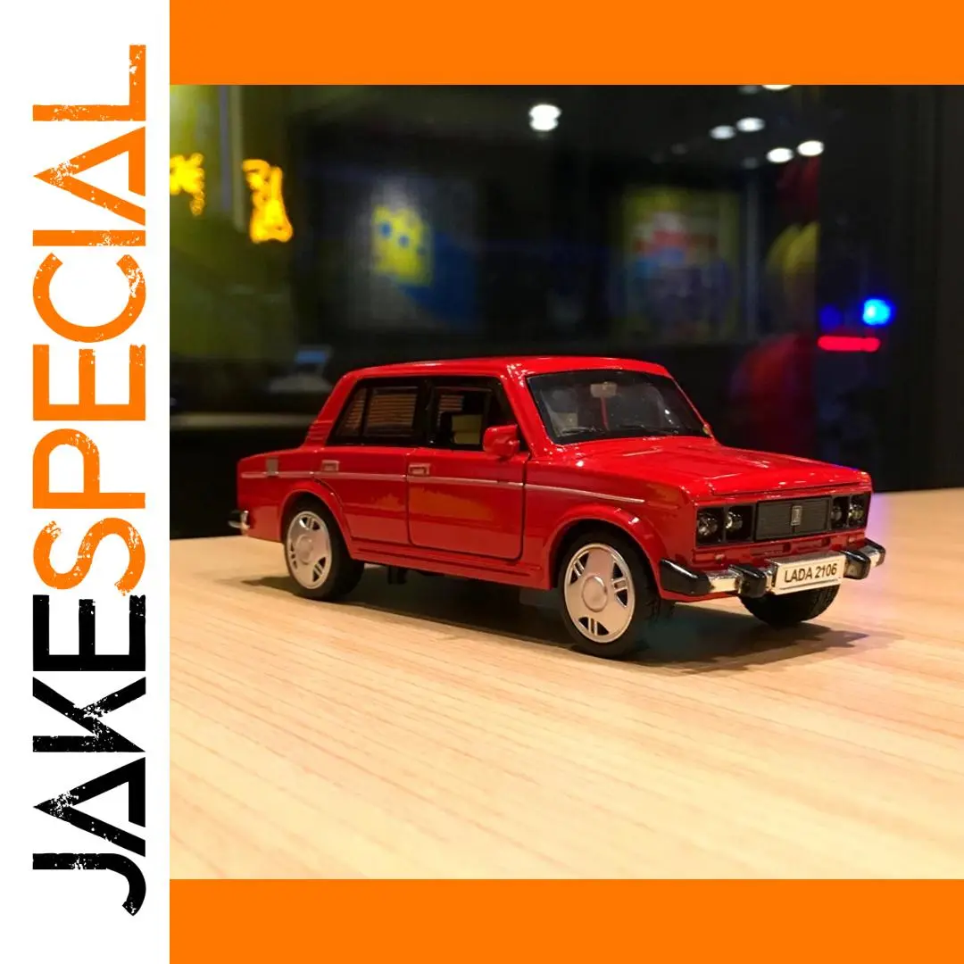 Red Diecast Lada 2106 Model - 1/32 Scale 1 Red Diecast Lada 2106 Model - 1/32 Scale