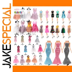 Elegant 1/6 Scale Doll Evening Gown in Multiple Colors