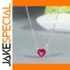 Vibrant Pink Heart Pendant Necklace for Women