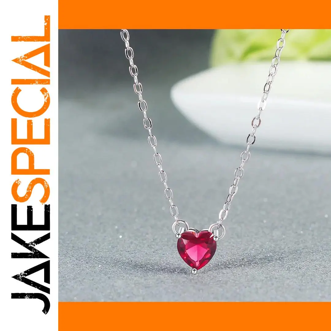 Vibrant Pink Heart Pendant Necklace for Women 1 Vibrant Pink Heart Pendant Necklace for Women