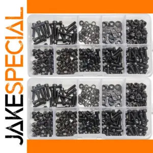 Black Carbon Steel Bolt and Washer Kit (300 pcs)