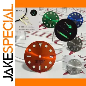 Orange Diver-Style Watch Dial for NH35/NH36