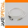 Premium Silver Audio Extension Cable for Headphones