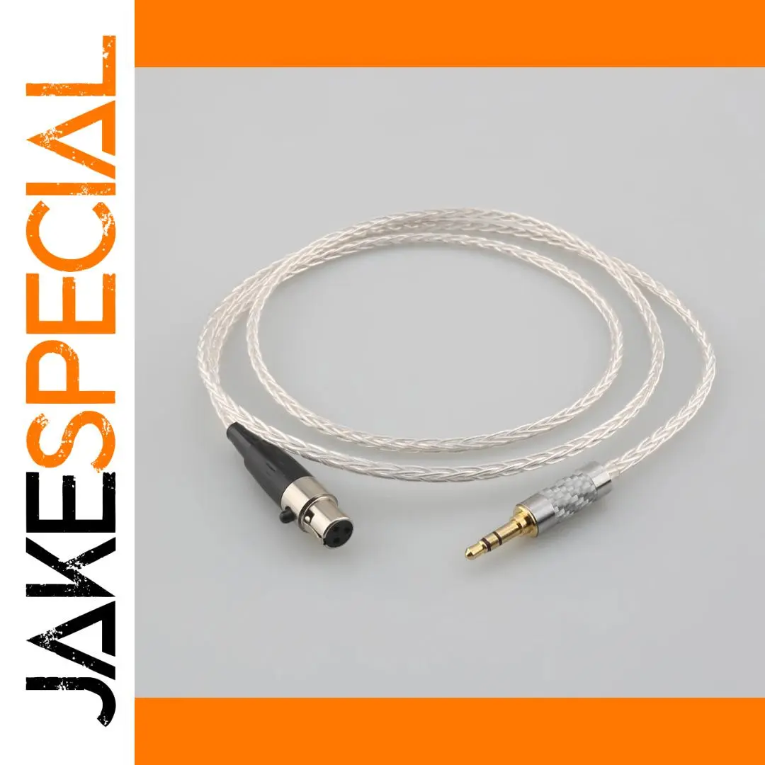 Premium Silver Audio Extension Cable for Headphones 1 Premium Silver Audio Extension Cable for Headphones