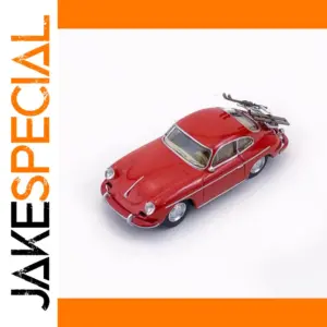 Vibrant Red 1:64 Diecast Vintage Car Model