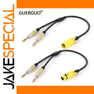 XLR to Dual 6.35mm Stereo Splitter Cable