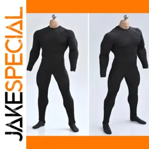 Black 1/6 Scale Tactical Jumpsuit for Action Figures