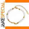 Stainless Steel Pearl-Accent Women's Bracelet
