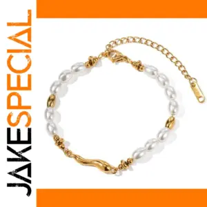 Stainless Steel Pearl-Accent Women's Bracelet