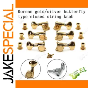 High-Quality Guitar Tuning Peg Set in Gold or Chrome