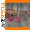 Colorful Heart-Shaped Sequin Earrings for Women