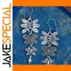 Vintage Silver Butterfly Dangle Earrings