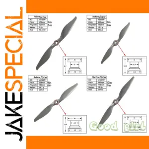 Gray RC Propellers Set 7x5" to 10x7" for Drones