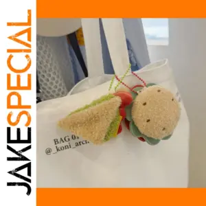 Plush Hamburger Keychain for Bags