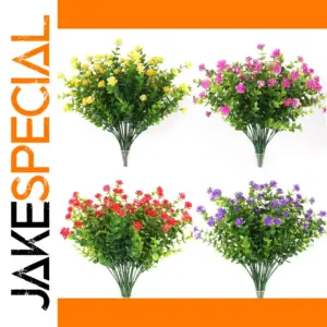Vibrant Outdoor Artificial Flower Bouquet 35cm