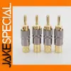 8-Piece Gold-Plated Banana Plug Set for Audio