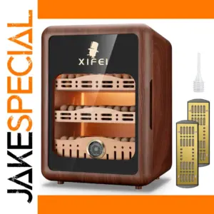 Elegant Wooden Cigar Humidor by BrandX