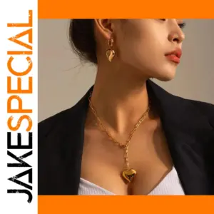 Stainless Steel Gold Pendant Necklace