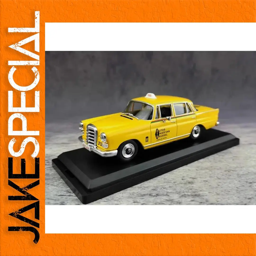 Vintage Yellow Diecast Taxi Model 1:43 Scale 1 Vintage Yellow Diecast Taxi Model 1:43 Scale