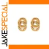 Gold-Tone Stainless Steel Fried Dough Earrings