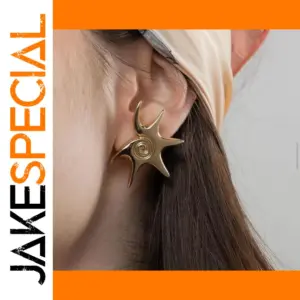 Stainless Steel Gold Starfish Earrings