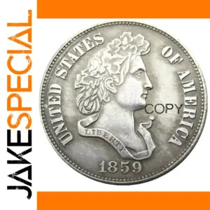 Vintage USA 1859 French Head Half Replica Coin