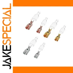 Gold & Rhodium Flat Push-On Cable Shoe Terminals Set