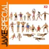 Vibrant HO Scale Swimming Figures Set by Evemodel