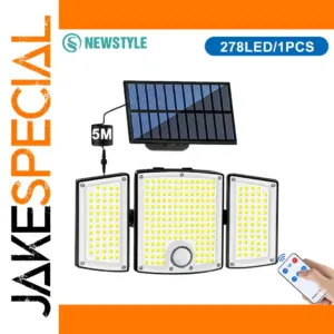 Solar Outdoor Wall Light with LED, Motion Sensor