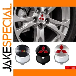 Mitsubishi Wheel Hub Caps Set with Colors