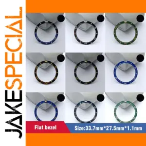 Ceramic Dive Watch Bezel Insert 33.7mm Blue Green