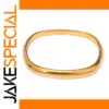 Gold Stainless Steel Minimalist Square Bangle for Women