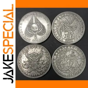 Vintage Copper Coin with Mythic & Patriotic Motifs