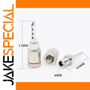 Rhodium-Plated Banana Connectors Set for Speakers