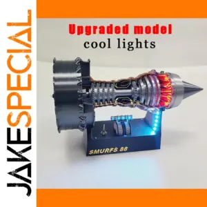 28cm High-Detail Turbofan Engine Model with LED Lights