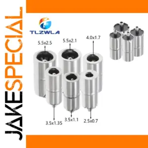 Copper Female DC Power Connector Set (5 Sizes)