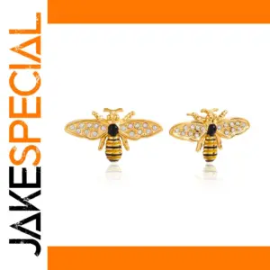 Stainless Steel Bee Stud Earrings JDE0107026