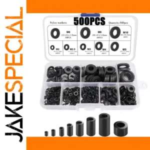 500-Piece Nylon Washer Set for Electrical and Industrial Use