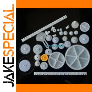 34-Piece Mechanical Gear and Pulley Set
