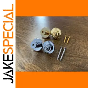 Guitar and Bass Straplock Set in Chrome and Gold