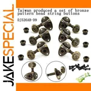 Vintage Bronze Guitar Tuning Pegs Set
