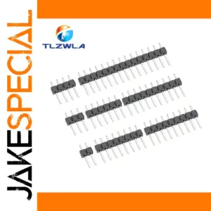 Black 2.54mm Male Pin Headers Set (100 Pieces)