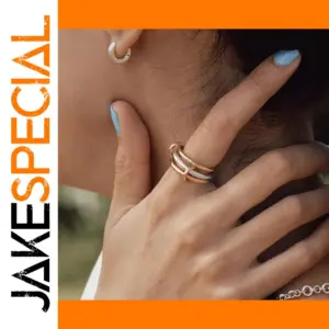 Modern Stainless Steel Interlocking Ring