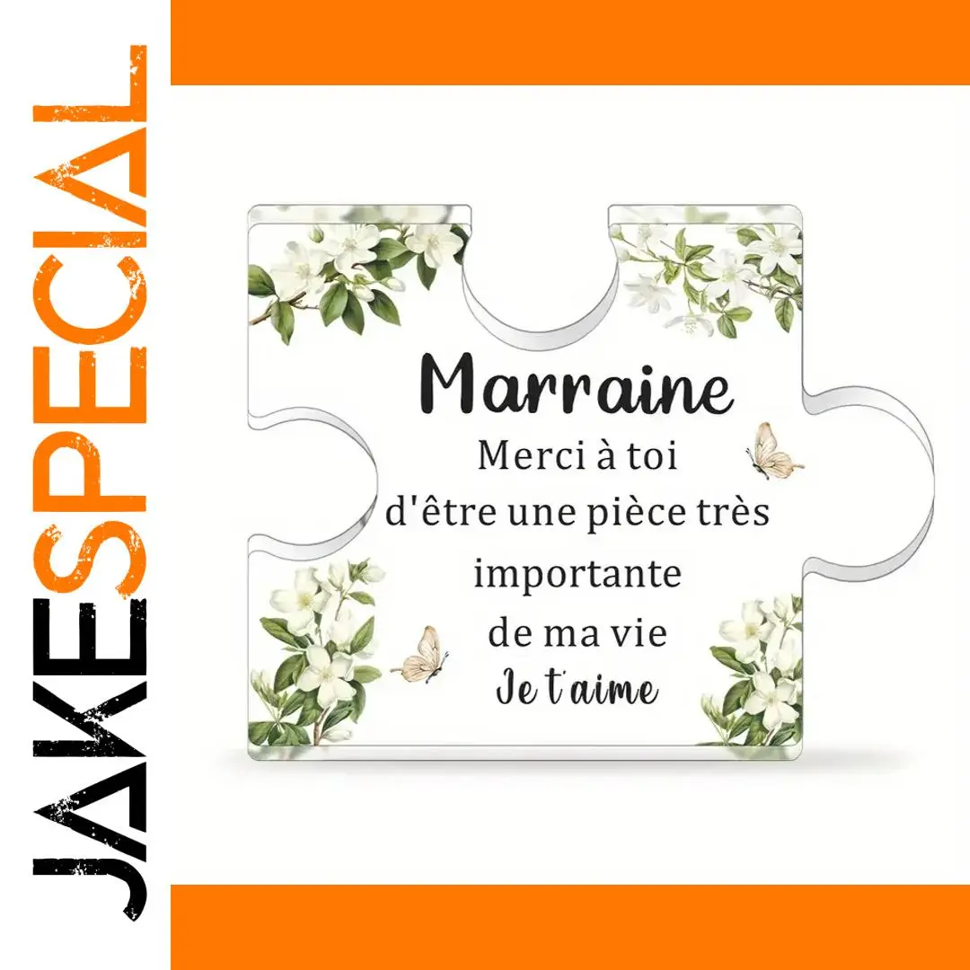 Elegant French-Printed Acrylic Puzzle for Godmother 1 Elegant French-Printed Acrylic Puzzle for Godmother