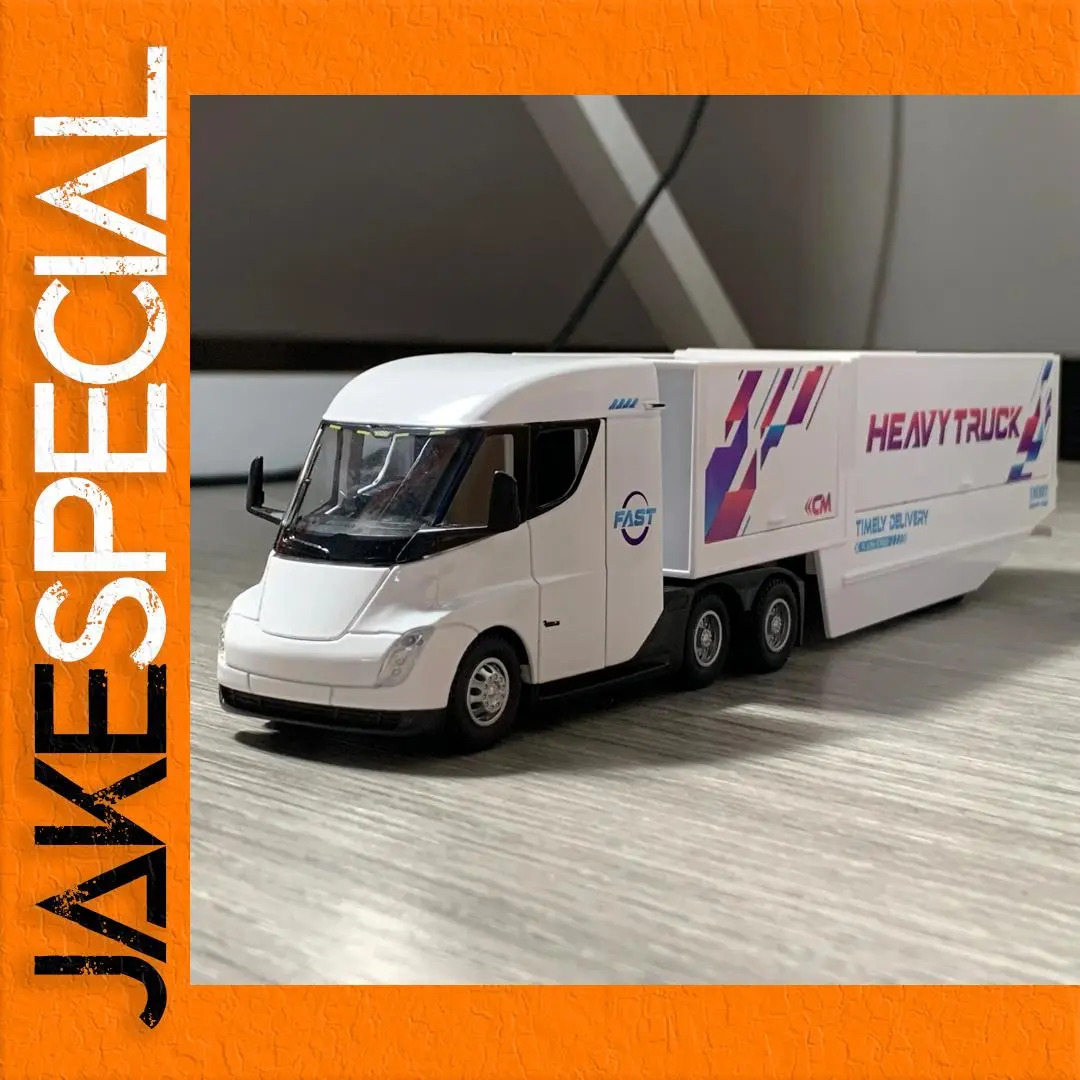 White Semi-Container Truck Model 1:32 Scale 1 White Semi-Container Truck Model 1:32 Scale