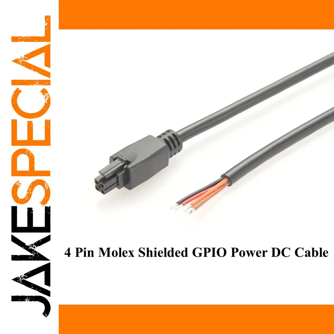 Black 4-Pin Molex Micro-Fit 3.0 Power Cable 1.5m 1 Black 4-Pin Molex Micro-Fit 3.0 Power Cable 1.5m