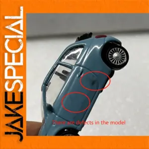 Flawed Blue Fiat 500C Miniature Model 1/64 Scale