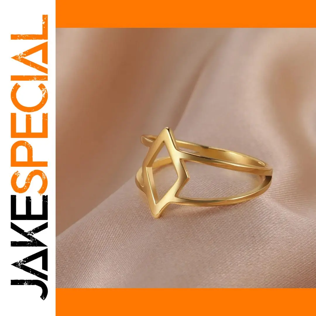 Hollow Star Women's Stainless Steel Ring 1 Hollow Star Women's Stainless Steel Ring
