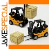 Miniature Yellow Forklift Model for Dioramas